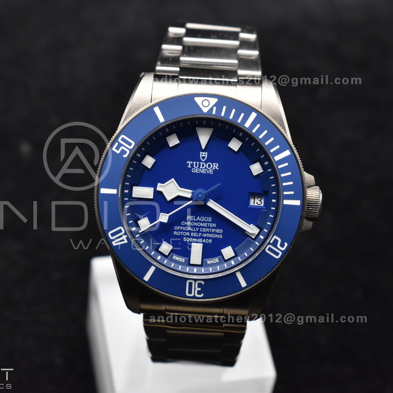 Blue Pelagos ZF 1:1 Best Edition on Titanium Bracelet A2824 V5